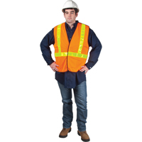 Veste de s&eacute;curit&eacute; pour la circulation d&eacute;tachable en cinq points, Orange haute visibilit&eacute;, Moyen, Polyester Quali-T-Solutions