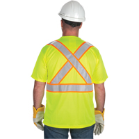 CSA Compliant T-Shirt, Polyester, Medium, High Visibility Lime-Yellow Quali-T-Solutions
