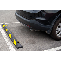 Butoir pour espace de stationnement, Caoutchouc, 6' l, Noir/Jaune Quali-T-Solutions