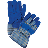 Gants d'ajusteur de premi&egrave;re qualit&eacute; avec coutures en Kevlar, Grand, Paume en Cuir de vache refendu, Doublure en Coton Quali-T-Solutions