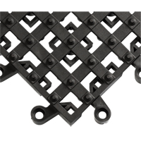 Tapis ErgoDeck avec crampons antid&eacute;rapants int&eacute;gr&eacute;s No 553, PVC, 1-1/2' la c, 1-1/2' lo, 7/8" &eacute;paisseur, Noir Quali-T-Solutions