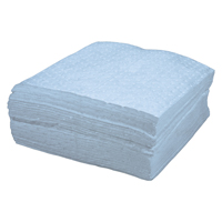 Premium Blue Bonded Sorbent Pads, Oil Only, 15" x 17", 8 gal. Absorbancy Quali-T-Solutions