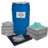 Trousse de lutte contre les d&eacute;versements pour &eacute;tabli, Universel, Baril, Absorbance de 30 gal. US Quali-T-Solutions