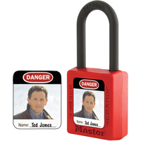 &eacute;tiquettes d'identification &agrave; photo pour cadenas en thermoplastique Zenex Quali-T-Solutions