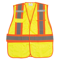 Veste d'arpenteur r&eacute;sistante aux flammes, Jaune lime haute visibilit&eacute;, 2T-Grand, Polyester Quali-T-Solutions