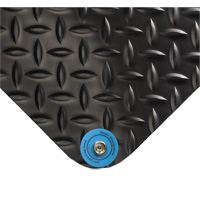 Tapis conducteur d'&eacute;lectricit&eacute; no 786, 2' la x 3' lo x 15/16" &eacute;p, PVC, Losange, Noir Quali-T-Solutions