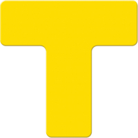 Marqueurs all&eacute;g&eacute;e/5S Armor Stripe, T, 6" lo x 6" la, Jaune, Plastique Quali-T-Solutions