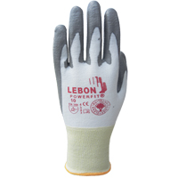 Lebon PowerFit&reg; Cut Resistant Gloves, Size Large/9, 13 Gauge, Polyurethane Coated, Polyethylene Shell, ASTM ANSI Level A2/EN 388 Level B Quali-T-Solutions