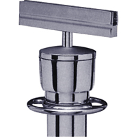 Support d'enseigne pour poteau portable, Chrome satin&eacute; Quali-T-Solutions