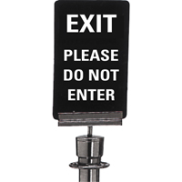 Enseigne de contr&ocirc;le des foules  Exit: Please Do Not Enter , 11" x 7", Plastique, Anglais Quali-T-Solutions