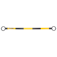 Telescopic Barricade Bar, 85" Extended Length, Black/Yellow Quali-T-Solutions