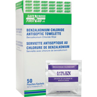 Lingettes antiseptiques au chlorure de benzalkonium, Serviette, Antiseptique Quali-T-Solutions