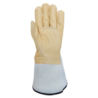 Gants pour monteur de ligne, Petit, Paume en Cuir fleur de vache Quali-T-Solutions