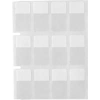 &eacute;tiquettes autoplastifiantes pour c&acirc;bles & fils de s&eacute;rie Core, Vinyle, 0,5" lo x 0,75" h, Transparent Quali-T-Solutions