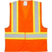 Veste de s&eacute;curit&eacute; pour la circulation, Orange haute visibilit&eacute;, Moyen, Polyester Quali-T-Solutions