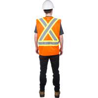 Veste de s&eacute;curit&eacute; pour la circulation, Orange haute visibilit&eacute;, Moyen, Polyester Quali-T-Solutions