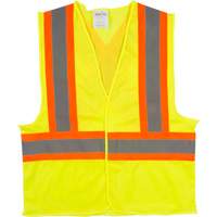 Veste de s&eacute;curit&eacute; pour la circulation, Jaune lime haute visibilit&eacute;, Moyen, Polyester Quali-T-Solutions