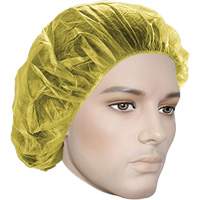 Bonnets bouffants, Polypropyl&egrave;ne, 24", Jaune Quali-T-Solutions
