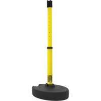 Base pour montant de barri&egrave;re PLUS, Hauteur de 42", Jaune Quali-T-Solutions
