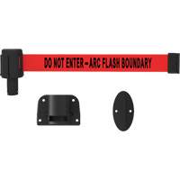PLUS Wall Mount Barrier System, Plastic, Screw Mount, 15', Red Tape Quali-T-Solutions