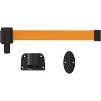 PLUS Wall Mount Barrier System, Plastic, Screw Mount, 15', Orange Tape Quali-T-Solutions