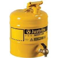 Safety Shelf Can, Type I, Steel, 5 US gal., Yellow, FM Approved Quali-T-Solutions