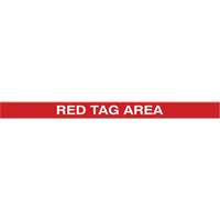 Marqueur robuste pour le sol Tough-Mark, Rectangle, 48" lo x 4" la, Rouge, Poly&eacute;thyl&egrave;ne Quali-T-Solutions