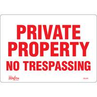 Enseigne Private Property, 7" x 10", Vinyle, Anglais Quali-T-Solutions