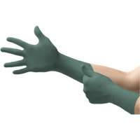 Gants Dura Flock, Petit, Nitrile, 8 mils, Sans poudre, Vert Quali-T-Solutions