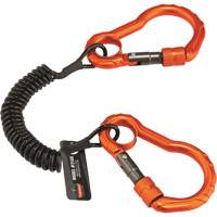 Squids&reg; 3166 Tool Lanyard, Coil, Dual Carabiner Quali-T-Solutions