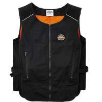 Veste de refroidissement &agrave; changement de phase l&eacute;g&egrave;re avec sachets 6260 Chill-Its, Petit/Moyen, Noir Quali-T-Solutions