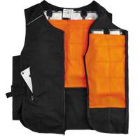 Veste de refroidissement &agrave; changement de phase l&eacute;g&egrave;re avec sachets 6260 Chill-Its, Petit/Moyen, Noir Quali-T-Solutions