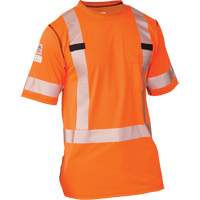 Polartec&reg; Power Grid&reg; High Visibility Short Sleeved T-Shirt, Polyester, Small, Orange Quali-T-Solutions