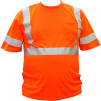 Chemise &agrave; manche courte haute visibilit&eacute;, Coton, 2T-Grand, Orange haute visibilit&eacute; Quali-T-Solutions