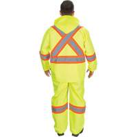RZ1000 Rain Suit, Polyester, Small, High Visibility Lime-Yellow Quali-T-Solutions