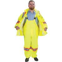 RZ1000 Rain Suit, Polyester, Small, High Visibility Lime-Yellow Quali-T-Solutions