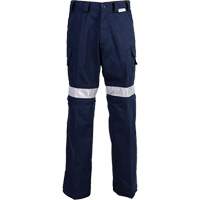 High Visibility Pants, Poly-Cotton, 32, Navy Blue Quali-T-Solutions