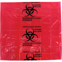 Sacs pour d&eacute;chets dangereux Dynamic, D&eacute;chets infectieux, 24" lo x 24" la, 12 microns Quali-T-Solutions
