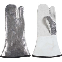 One Finger Heat Resistant Mitt, Aluminized/Kevlar&reg;/Leather, One Size, Protects Up To 650°F (343°C) Quali-T-Solutions