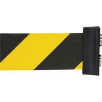 Magnetic Tape Cassette for Build-Your-Own Crowd Control Barrier, 7', Black and Yellow Tape Quali-T-Solutions
