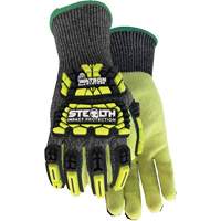 Gants r&eacute;sistants aux coupures et aux chocs Stealth Dog Fight, Petit, Paume en Fibre de verre/PEHP/Nylon/Spandex, Poignet Poignet en tricot Quali-T-Solutions