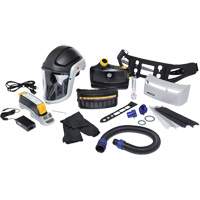 Trousse de respirateur d&eacute;puration dair propuls&eacute; pour lindustrie lourde Versaflo, Capuchon & visi&egrave;re, Pile Lithium-ion Quali-T-Solutions