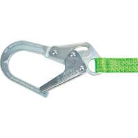 Miller&reg; HP Shock-Absorbing Lanyard, 4', Locking Rebar Hook Center, Locking Snap Hook Leg Ends, Polyester Quali-T-Solutions