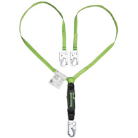 Miller&reg; HP Shock-Absorbing Lanyard, 4', Locking Snap Hook Center, Locking Snap Hook Leg Ends, Polyester Quali-T-Solutions
