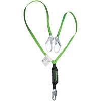 Miller&reg; HP Shock-Absorbing Lanyard, 6', Locking Rebar Hook Center, Locking Snap Hook Leg Ends, Polyester Quali-T-Solutions
