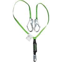 Miller&reg; HP Shock-Absorbing Lanyard, 6', Locking Rebar Hook Center, Locking Snap Hook Leg Ends, Polyester Quali-T-Solutions