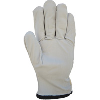 Cotton-Backed Drivers Gloves, Large, Grain Goatskin Palm Quali-T-Solutions
