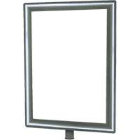 Porte-enseigne vertical robuste pour montant classique, Chrome poli Quali-T-Solutions