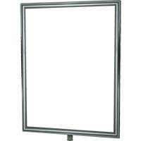 Porte-enseigne vertical robuste pour montant classique, Chrome poli Quali-T-Solutions