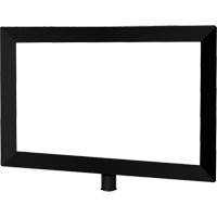 Porte-enseigne horizontal robuste pour montant classique, Noir Quali-T-Solutions